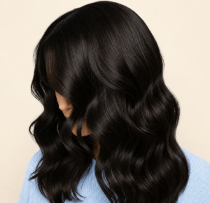 Off black Clip in 2 wavy